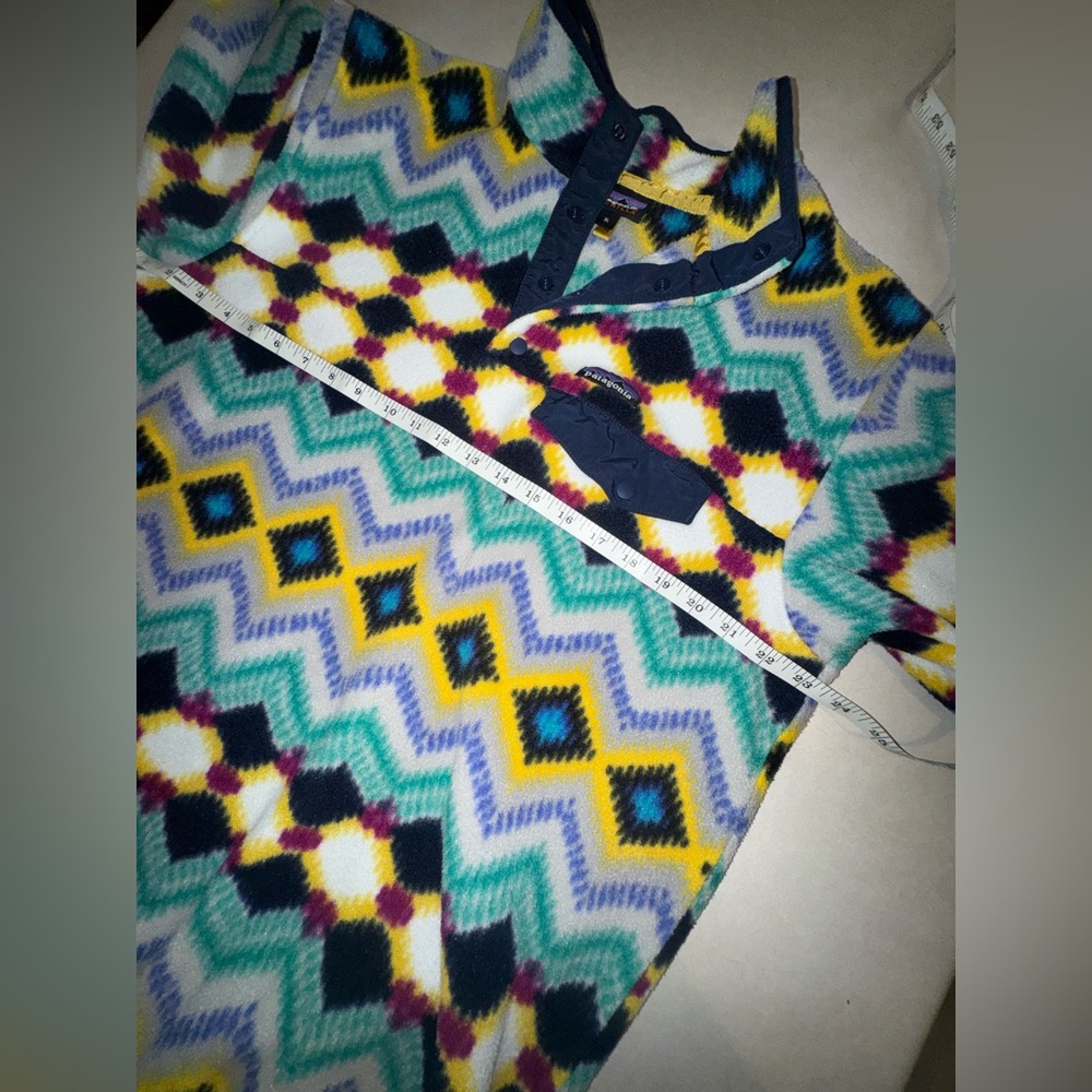 Patagonia Vintage Synchilla Fleece Snap-T Women’s XL Timber Twist Aztec Pullover - Picture 6 of 7